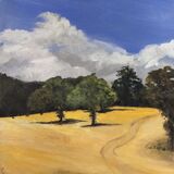 Cornfield end of Summer - acrylic