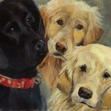 Three Dogs - Acrylic Commission