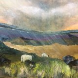 Sheep in Swaledale  inspried by view from Tan Hill looking towards Keld. This is available as a limited edition print.