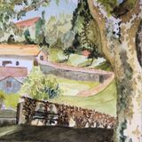 Chatting in the shade (Italy) Watercolour SOLD