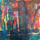 Woodland Reflections - acrylic abstract