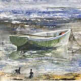 Boat in shallow water Acrylic Original SOLD prints available