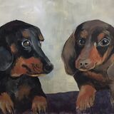 Two dachshunds - commission