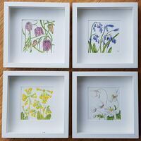 Set of 4 Spring Flowers