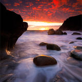 Red at sunset