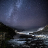 Wild at night, Trebarwith Strand