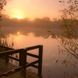 Misty sunrise