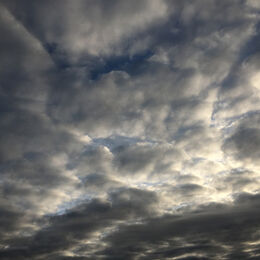 BROODY CLOUDS: Nice mackerel type clouds with good variations of light and dark patches.