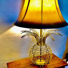 ERNEST HEMINGWAYS BEDSIDE LAMP: Good image with an interesting subject. Well taken although skirting board and blue coverlet to the right distract. Difficult to get right position.