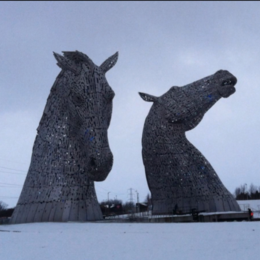 Kelpies in the Snow
