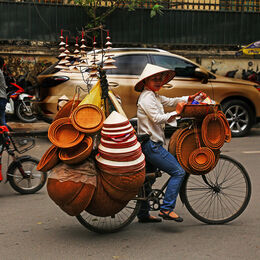 Lady hat seller