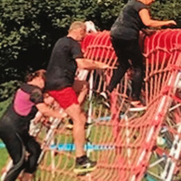 Tough mudder, scaling the net