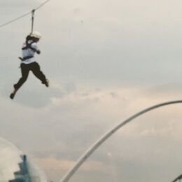 Zip wire over the Tyne
