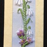 Snowdrops and violets Size 7"x2"