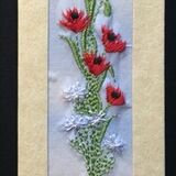 Poppy card Size 7"x2"