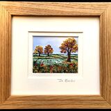 Autumn field with sheep