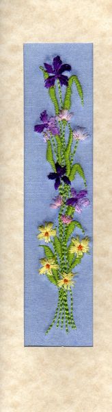 Iris tulips card Size 7"x2"
