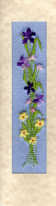 Iris tulips card Size 7"x2"