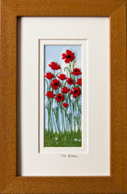 Poppies Mount size 7.75"x4.75"