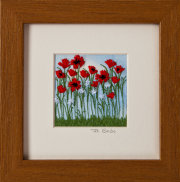 Poppies. Mount size 5" x 5"
