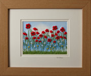 Poppies and Daisies. Mount size 8" x 10"