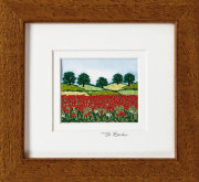Poppy Field. Mount size 5.25" x 4.75"