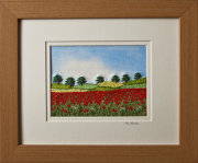 Poppy field. Mount size 8" x 10"