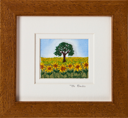 Sunflower field. Mount size 5.25" x 4.75"