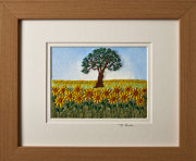 Sunflower field. Mount size 8"x10"