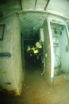 Lower deck on the Comino Land
