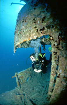 Companionway on the <i>Thistlegorm</i>