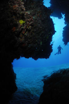 Swim-through onto fore-reef, Maria La Gorda