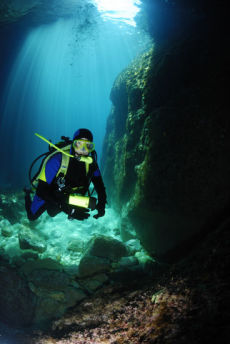 At the entrance to the Paleokastritsa Caves