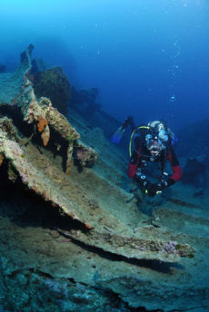 On the wreck of the minesweeper HMS Regulus