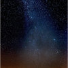 Milky Way above Combestone Tor with light pollution from Ashburton (Nov)