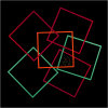 Abstract (from card frames remaining after constructing Xmas lanterns)