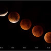 Stages in the eclipse of the supermoon