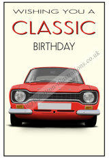 Escort Mk1 Classic Card Red CF121