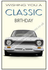 Escort Mk1 Classic Card White CF122