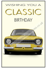 Escort Mk1 Classic Card Yellow CF123
