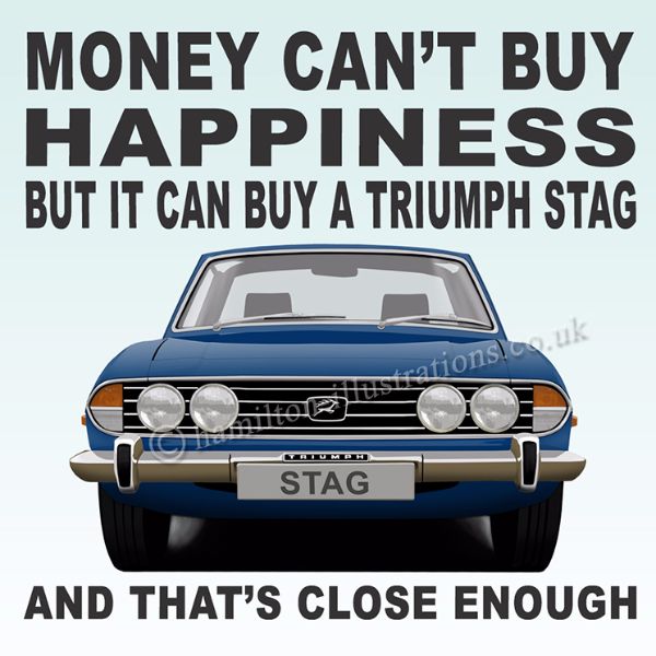 Stag Happiness Coaster Blue CT102
