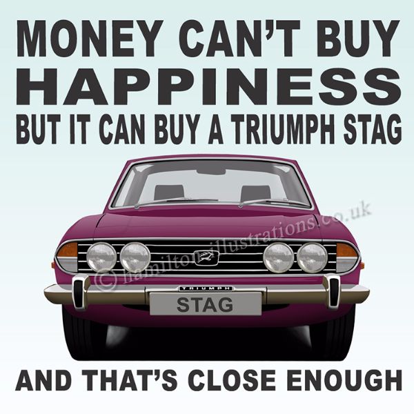 Stag Happiness Coaster Purple CT103