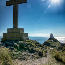 St Dwynwen's cross on Llanddwyn Island