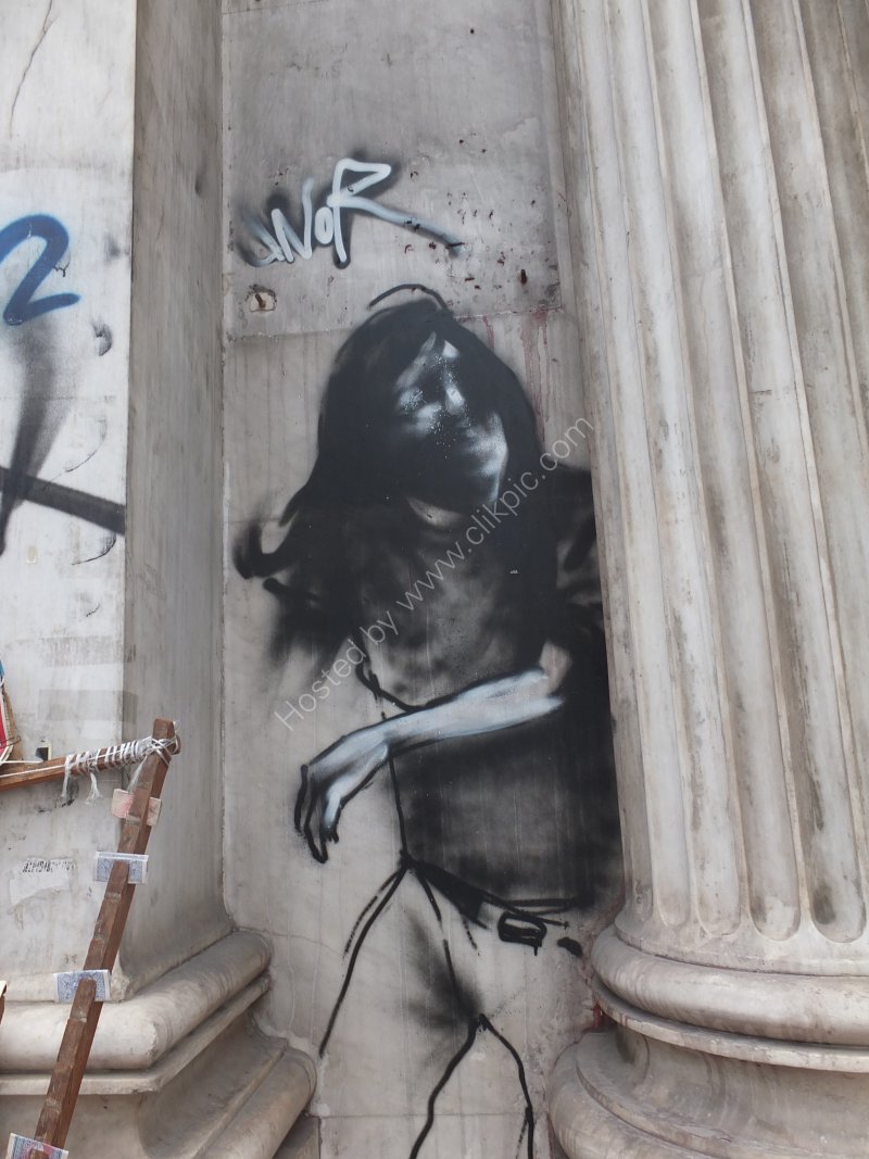 Graffiti everywhere in Athens