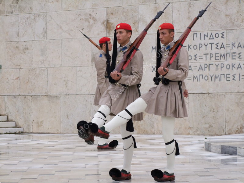 Changing of the Guard at Tomb of the unknown Soldier, Athens