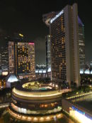 Conrad & Pan Pacific Hotels at Night, Marina Bay