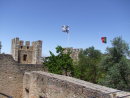 Top of 11th century Castle Walls & Flags