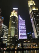 Skyscrapers at Night, Marina Bay