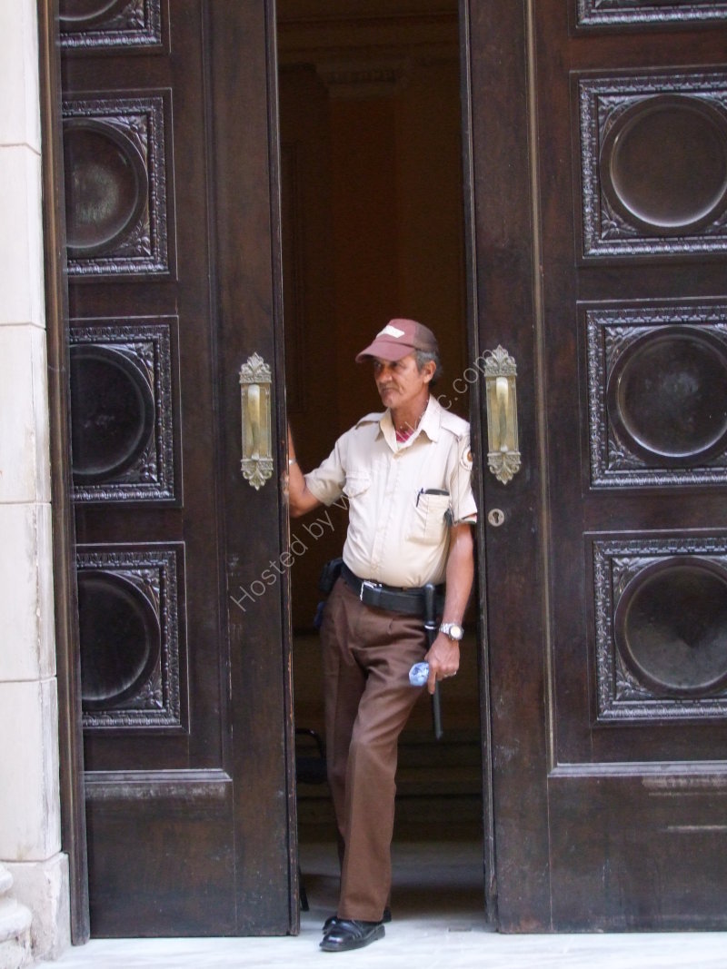 Cuban Security Guard, Ministry of Finance, Obispo Street, Havana
