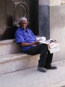 Cuban "Granma" Newspaper Seller